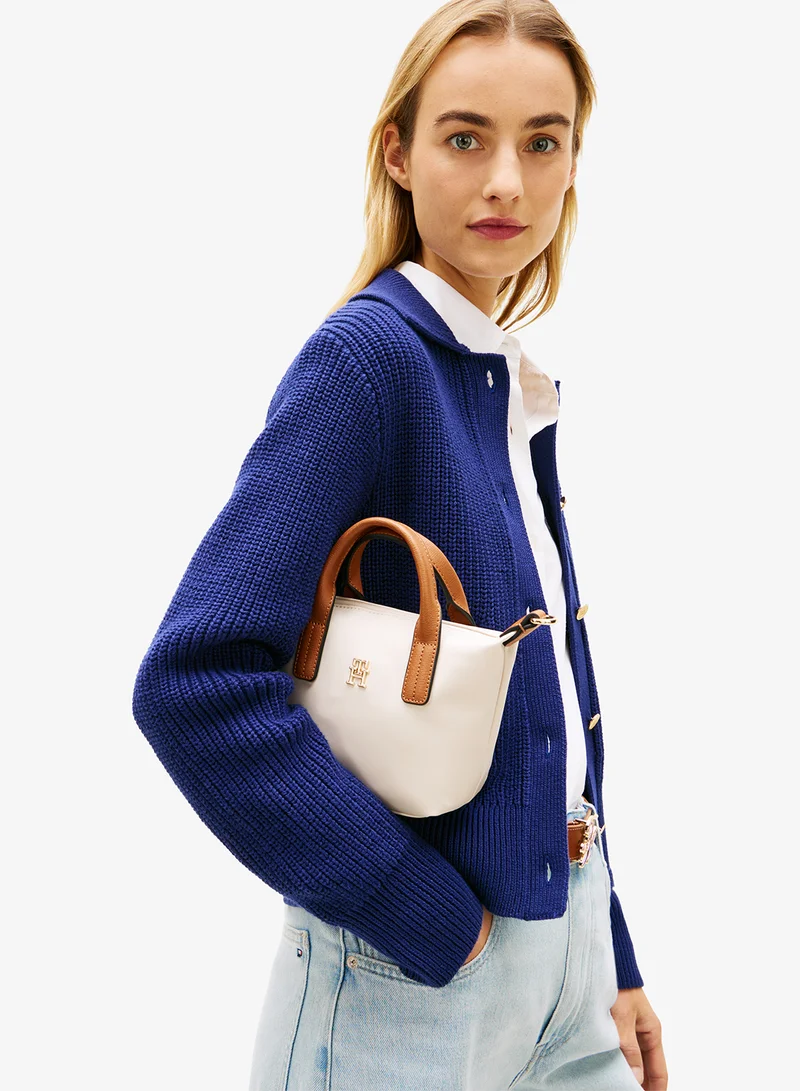 TOMMY HILFIGER Monogram Crossbody Tote Bag